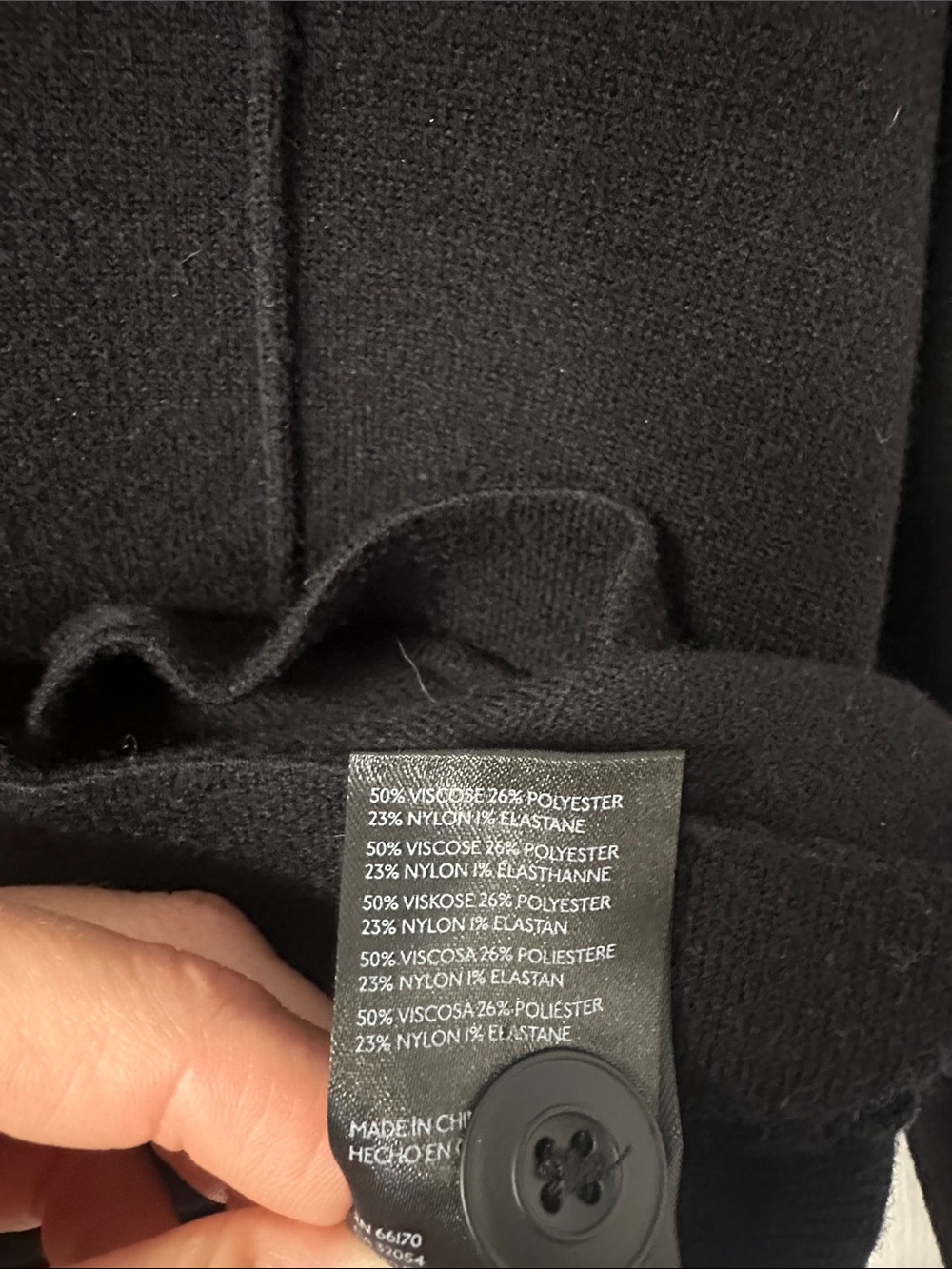 Anthropologie Black Tailored Two-Button Sweater Blazer - Picture 3 of 3